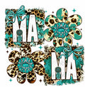 Turquoise Mama Glitter Clear Film Screen Print Transfer CF-MM05