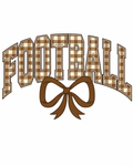 Football Bow Glitter Clear Film Screen Print Transfer CF-SPT05