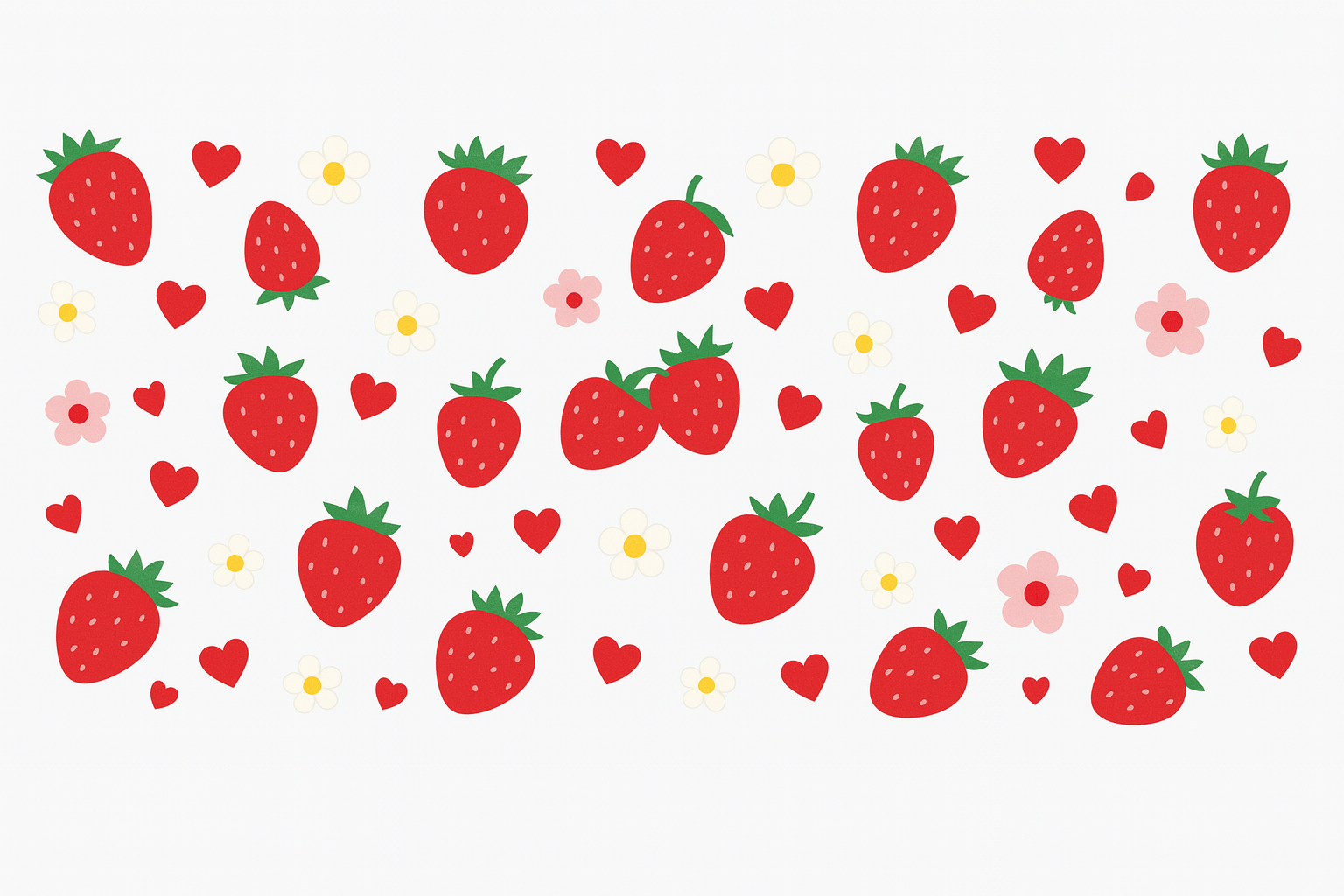 Strawberries, Flowers and Hearts 2 #FRU018