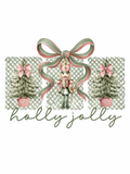 Holly Jolly Nutcracker Glitter Clear Film Screen Print Transfer CF-CM04