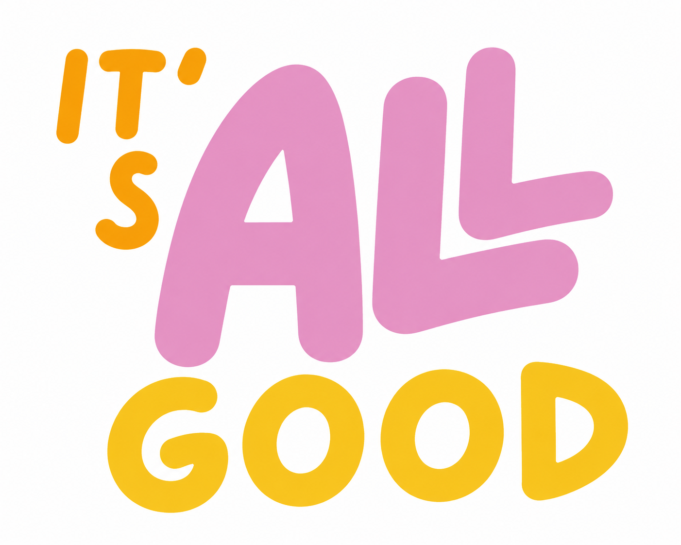 It’s All Good Glitter Clear Film Screen Print Transfer CF-QA10