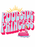 Poolside Princess Glitter Clear Film Screen Print Transfer CF-SM04