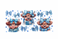 Blue Bows & Highland Cows #FAR017