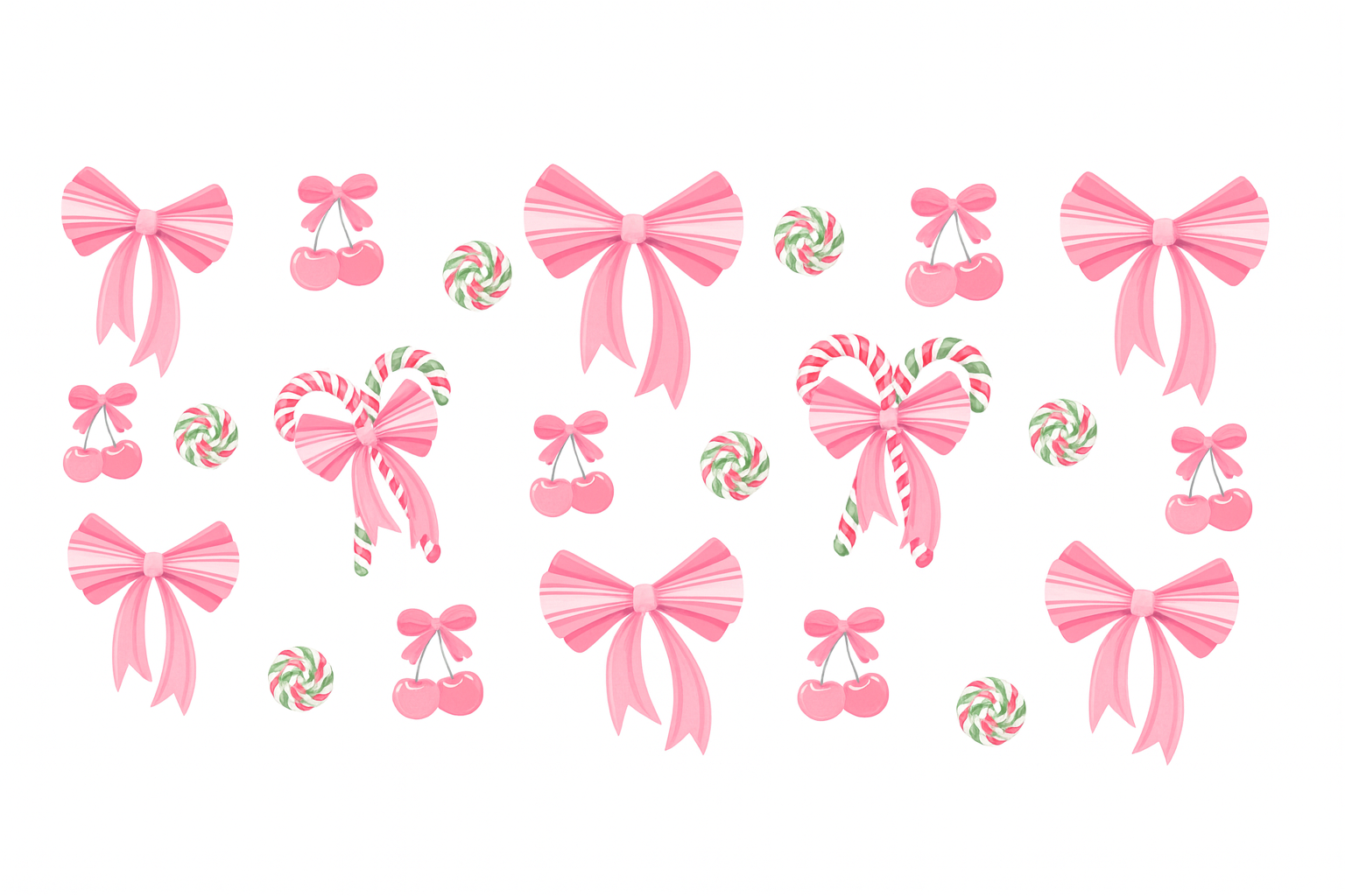 Cute Christmas Bows and Cherries #CHR079