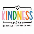 Kindness Is Love Glitter Clear Film Screen Print Transfer CF-PA15