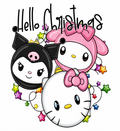 Bye Bye Kitty Christmas Glitter Clear Film Screen Transfer CF-CM11