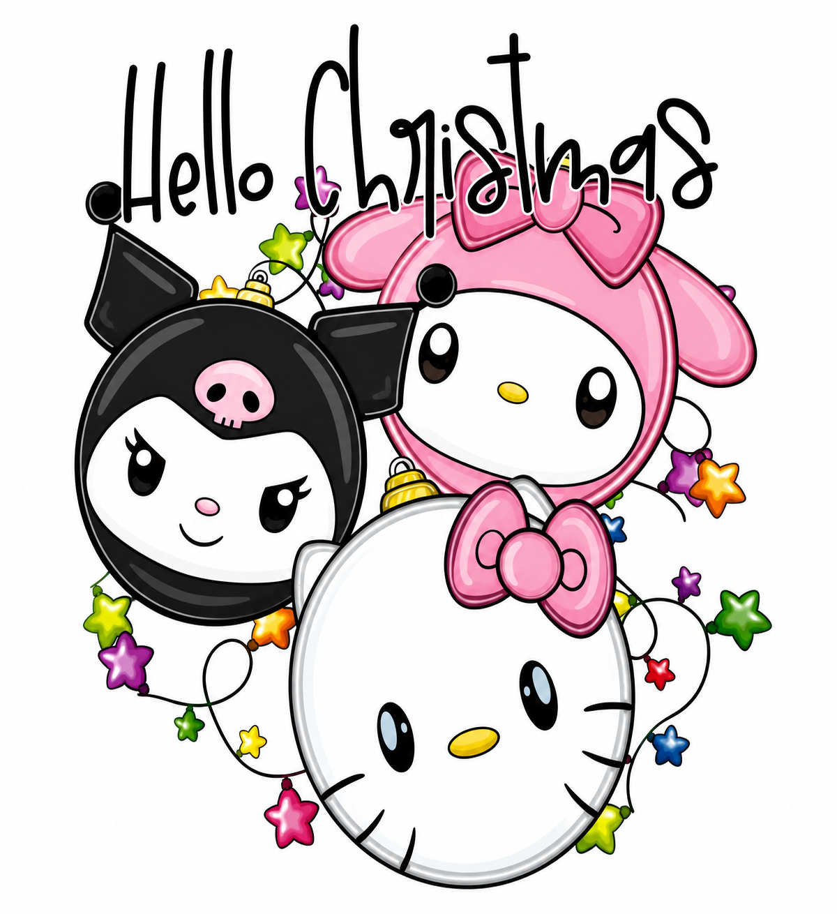 Bye Bye Kitty Christmas Glitter Clear Film Screen Transfer CF-CM11