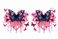 Butterfly Abstract Flag #BG027