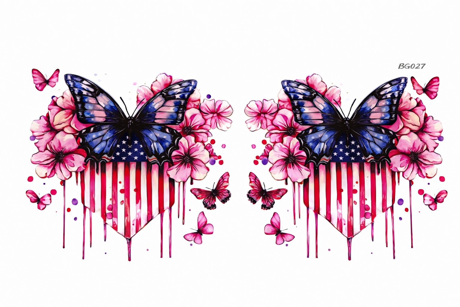 Butterfly Abstract Flag #BG027