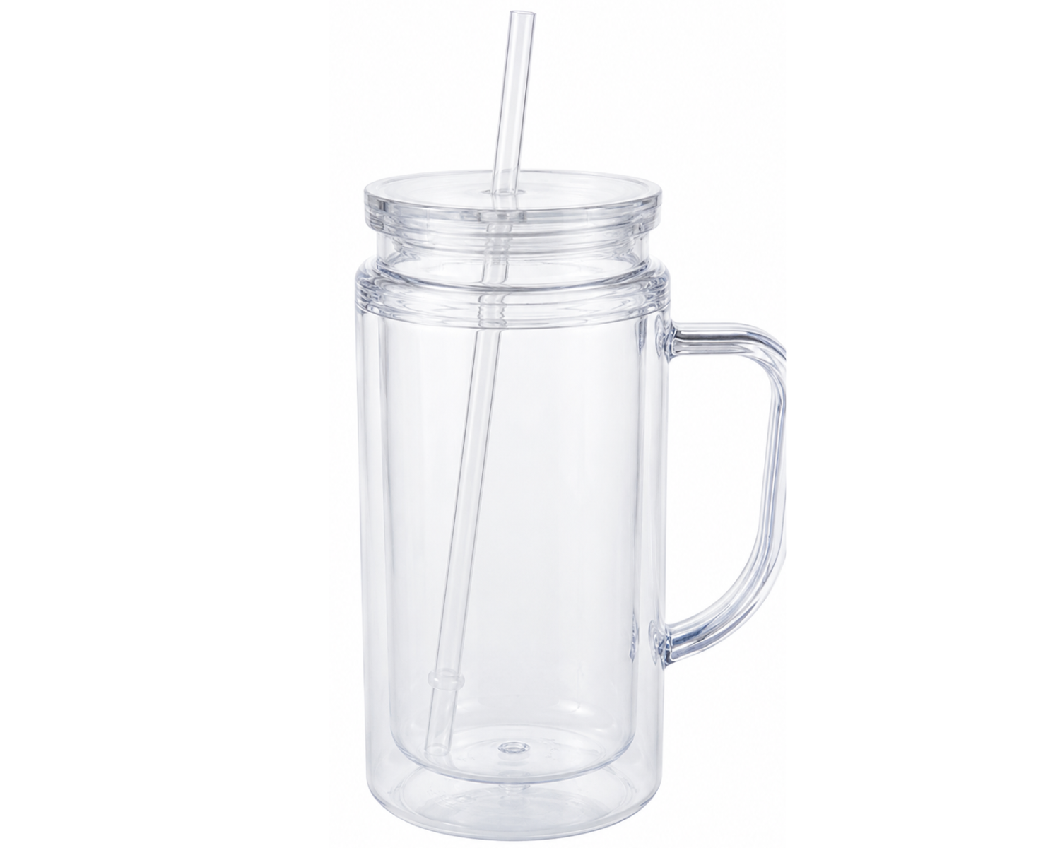 16oz Acrylic Customizable Snow Globe Cup with Handle