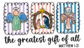 The Greatest Gift Or All Mathew… Glitter Clear Film Screen Print Transfer CF-CM15