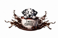 Dalmatian Puppy I Need Coffee #PTS021