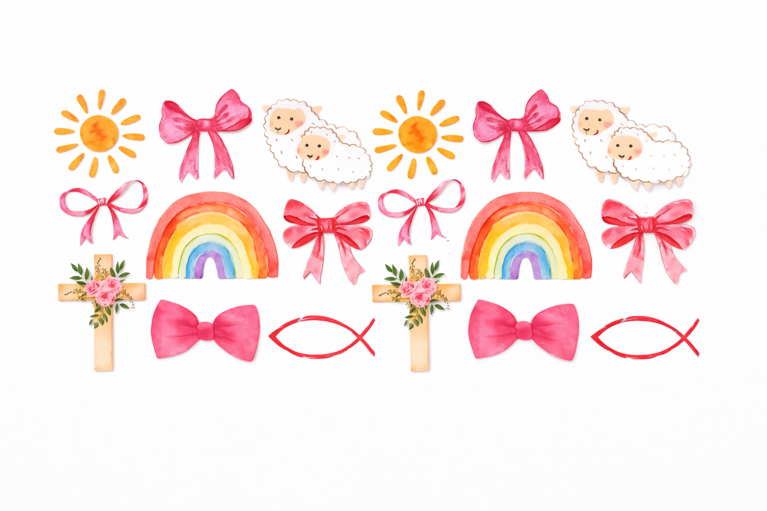Cross, Rainbows & Bows #FTH134