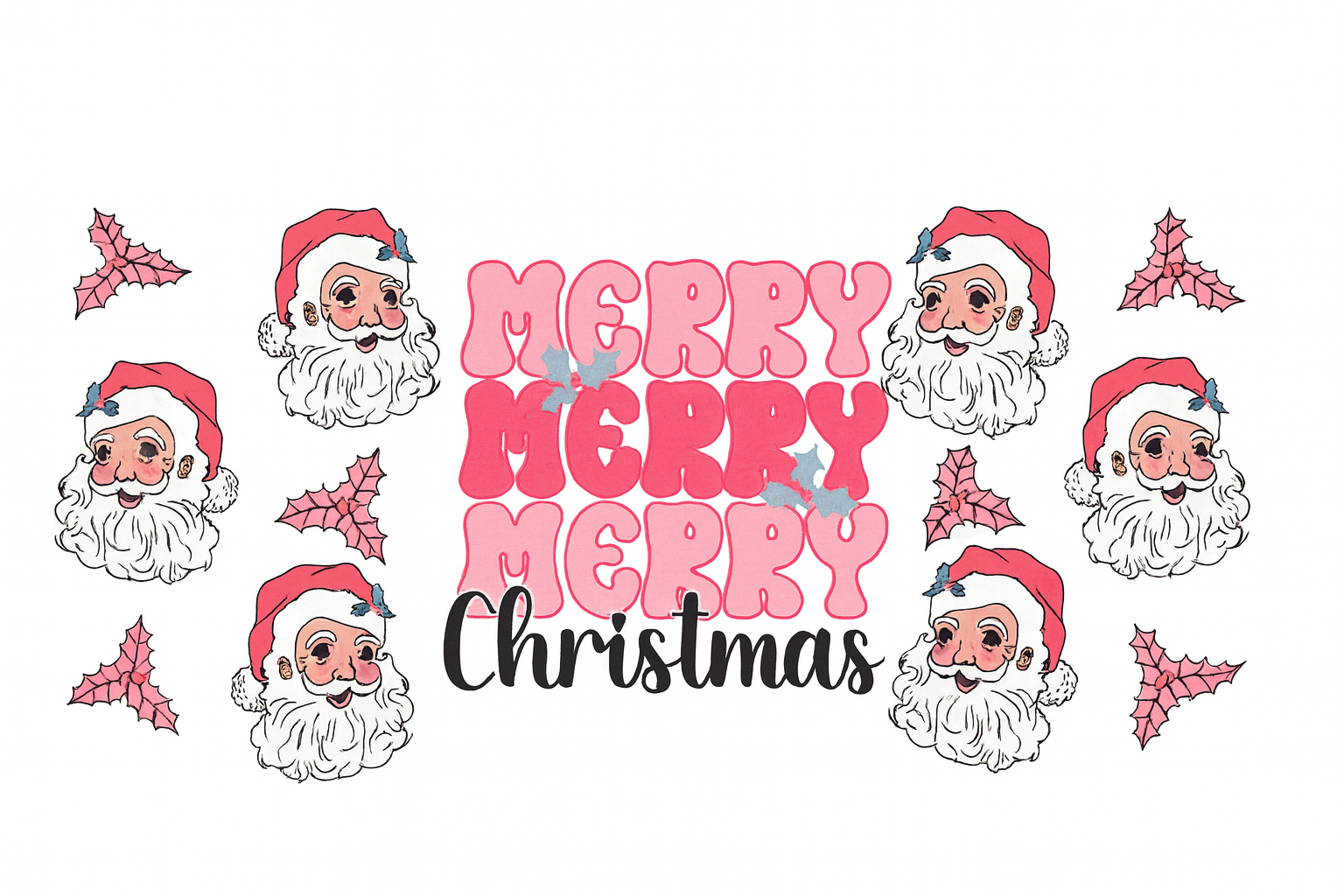Pink Merry Merry Merry Christmas #CHR074