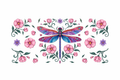 Firefly & Vintage Flowers #BG058