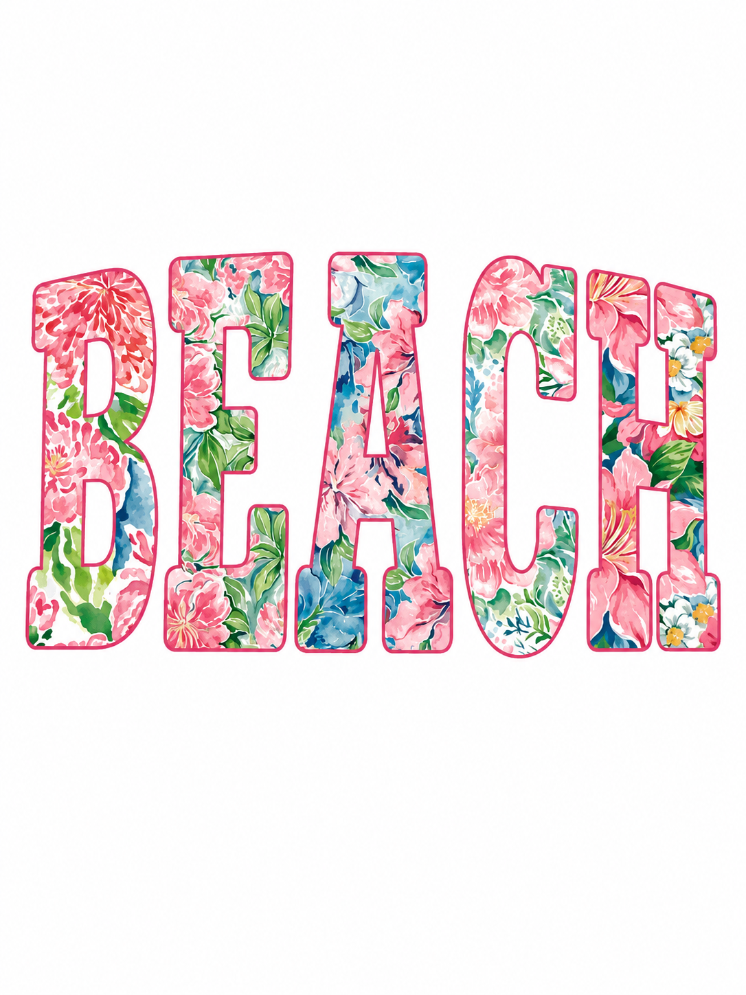 Beach Glitter Clear Film Screen Print Transfer CF-SM05