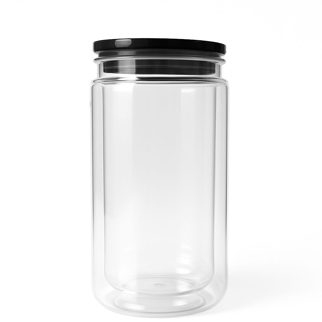 16oz Acrylic Customizable Snow Globe Cup with Black Top