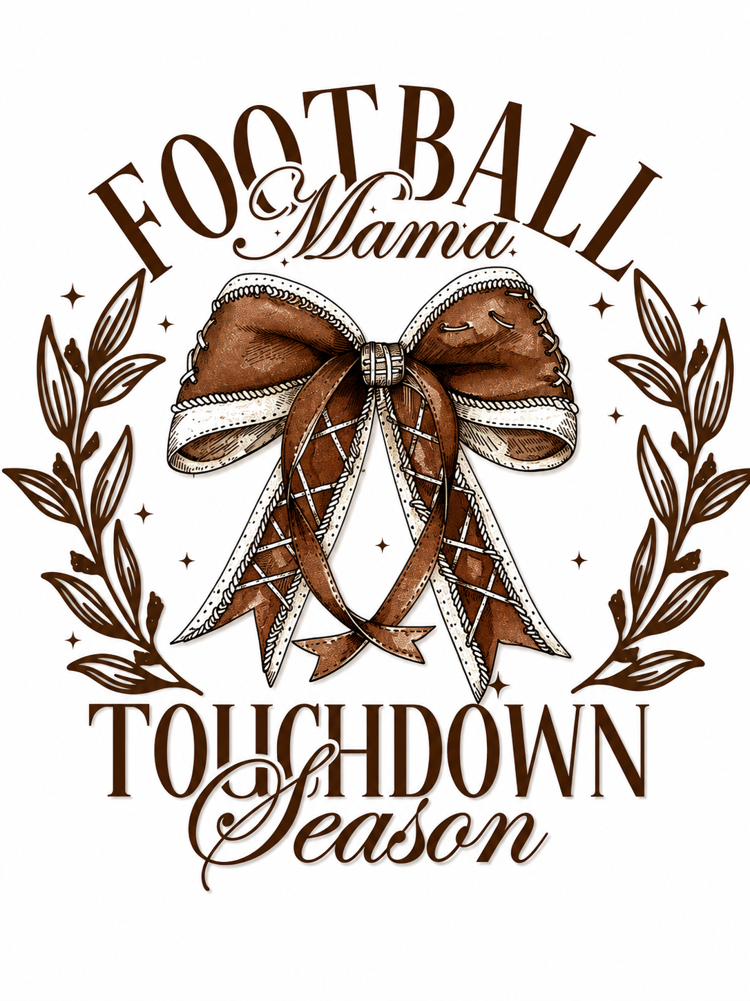 Football Mama… Glitter Clear Film Screen Print Transfer CF-SPT03
