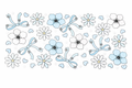 Pastel Blue Flowers #FLR058