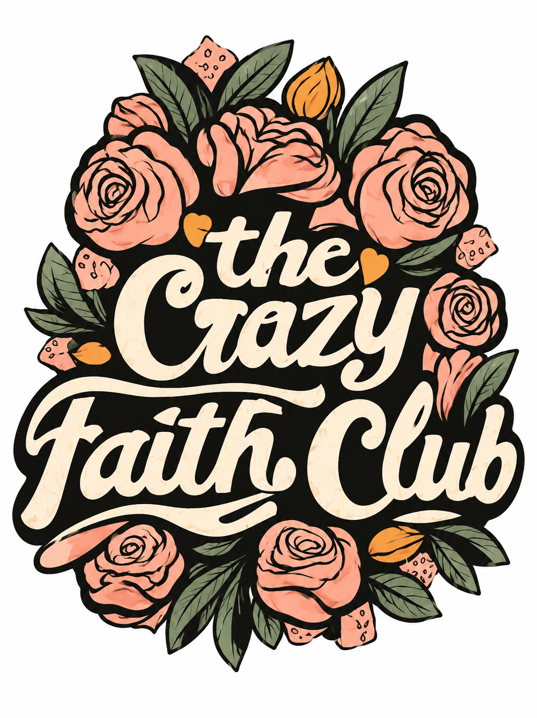 The Crazy Faith Club Glitter Clear Film Screen Print Transfer CF-FAI01
