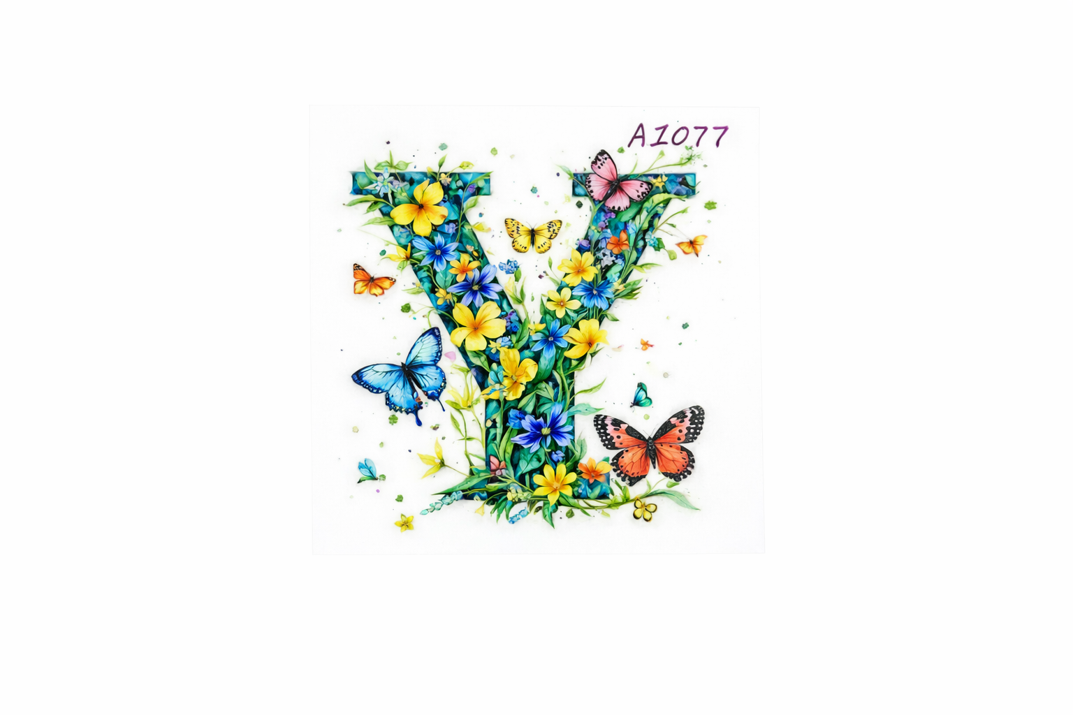 “Y” Butterfly Garden Alphabet #AI077 - M