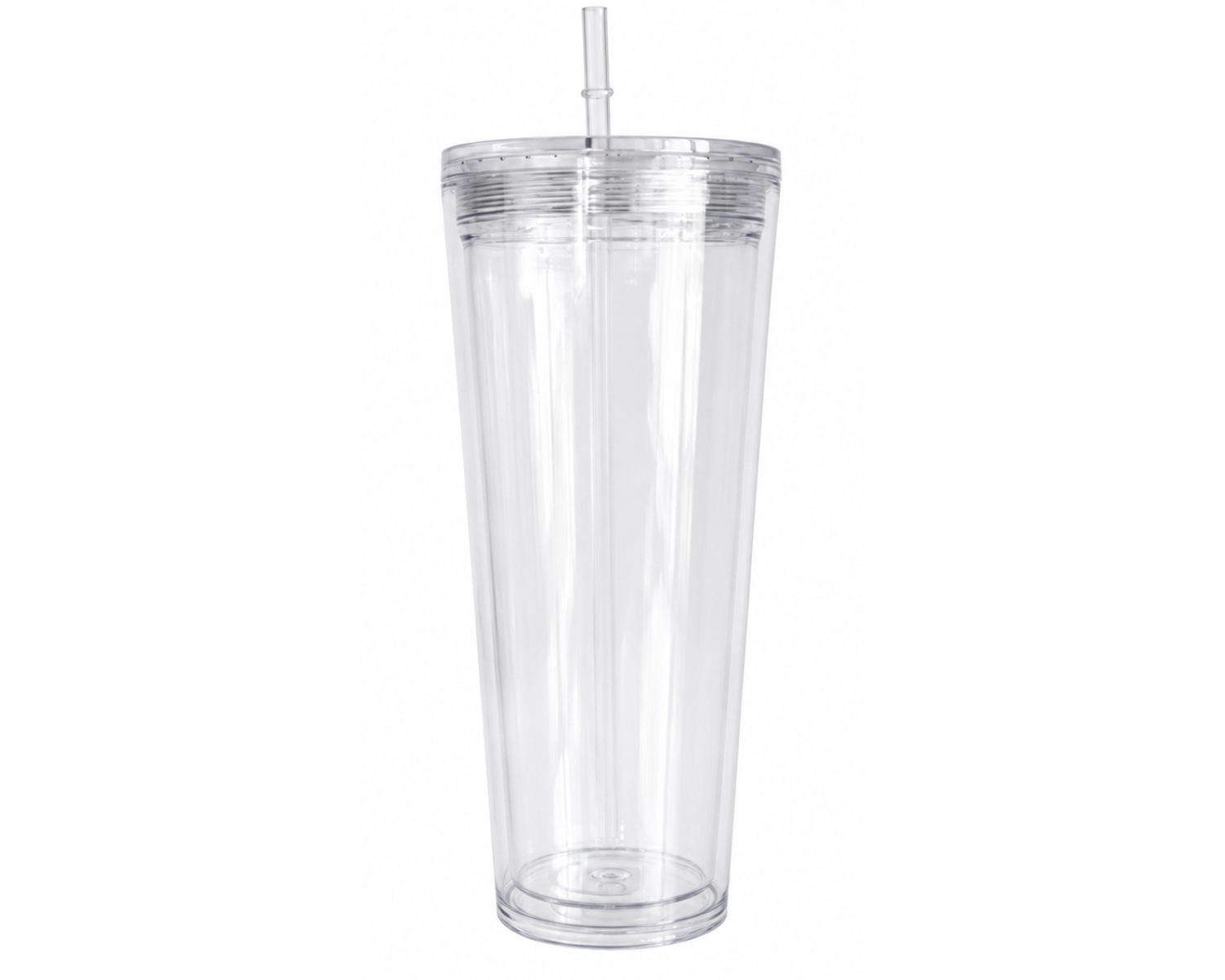 24oz NO LEAK Acrylic Customizable Snow Globe Tumbler Cup - Clear