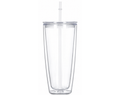 *24oz Acrylic Customizable Snow Globe Tumbler Cup - Rounded*