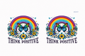 Think Positive | Butterfly & Rainbow #BG041