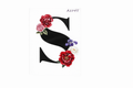 “S” Black Floral Alphabet #AI045