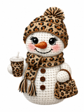 Leopard Snow Girl Glitter Clear Film Screen Print Transfer CF-CM08