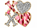 XOXO Watercolor Glitter Clear Film Screen Print Transfer CF-VD02