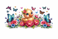 Chick & Butterflies #FAR011
