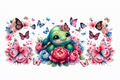 Turtle & Butterflies #NAT053