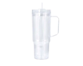 40oz Acrylic Customizable Snow Globe Tumbler Cup With Handle