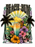 Beach Bum Glitter Clear Film Screen Print Transfer CF-SM01
