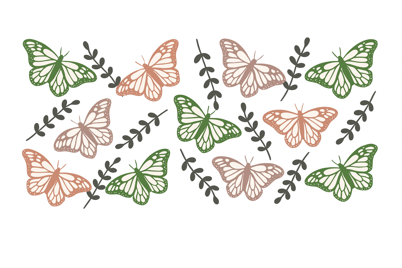 Earth Tone Butterflies #BG009