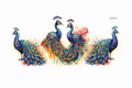 4 Beautiful Peacocks #EXT004