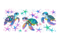 Rainbow Sea Turtles and Starfish #SEA057