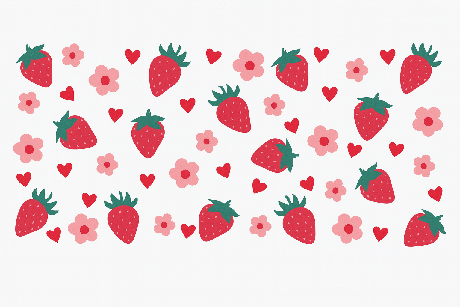 Strawberries, Flowers and Hearts #FRU017