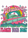 Whatever Floats…Glitter Clear Film Screen Print Transfer CF- PA03