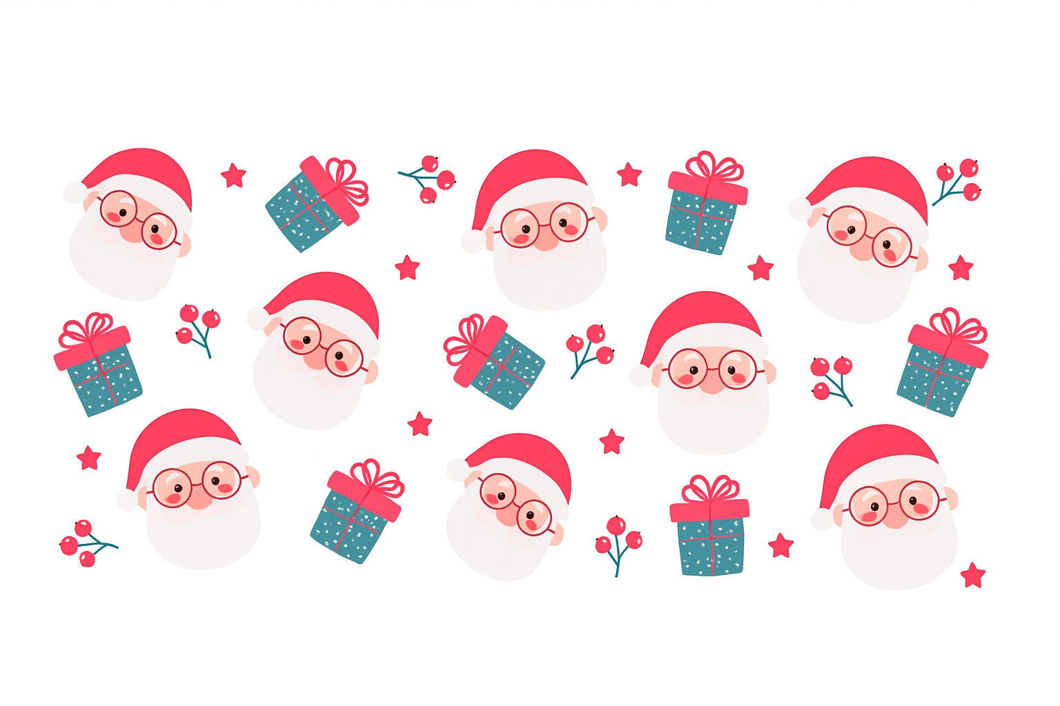 Santa w/ Glasses and Gifts #CHR081