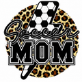 Soccer Mom Leopard Glitter Clear Film Screen Print Transfer CF-SPT01