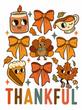 Thankful Glitter Clear Film Screen Print Transfer CP-TG03