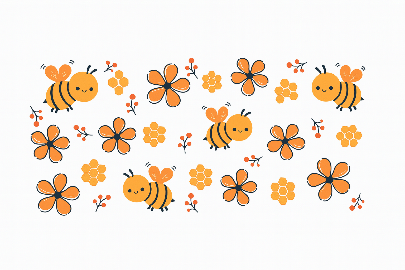Flowers and Bees #BG008