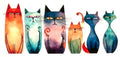Watercolor Cat Family #PTS002
