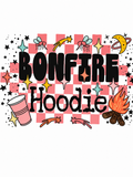 Bonfire Hoodie Glitter Clear Film Screen Print Transfer CF-FL07