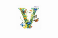 “V” Butterfly Garden Alphabet #AI074 - M