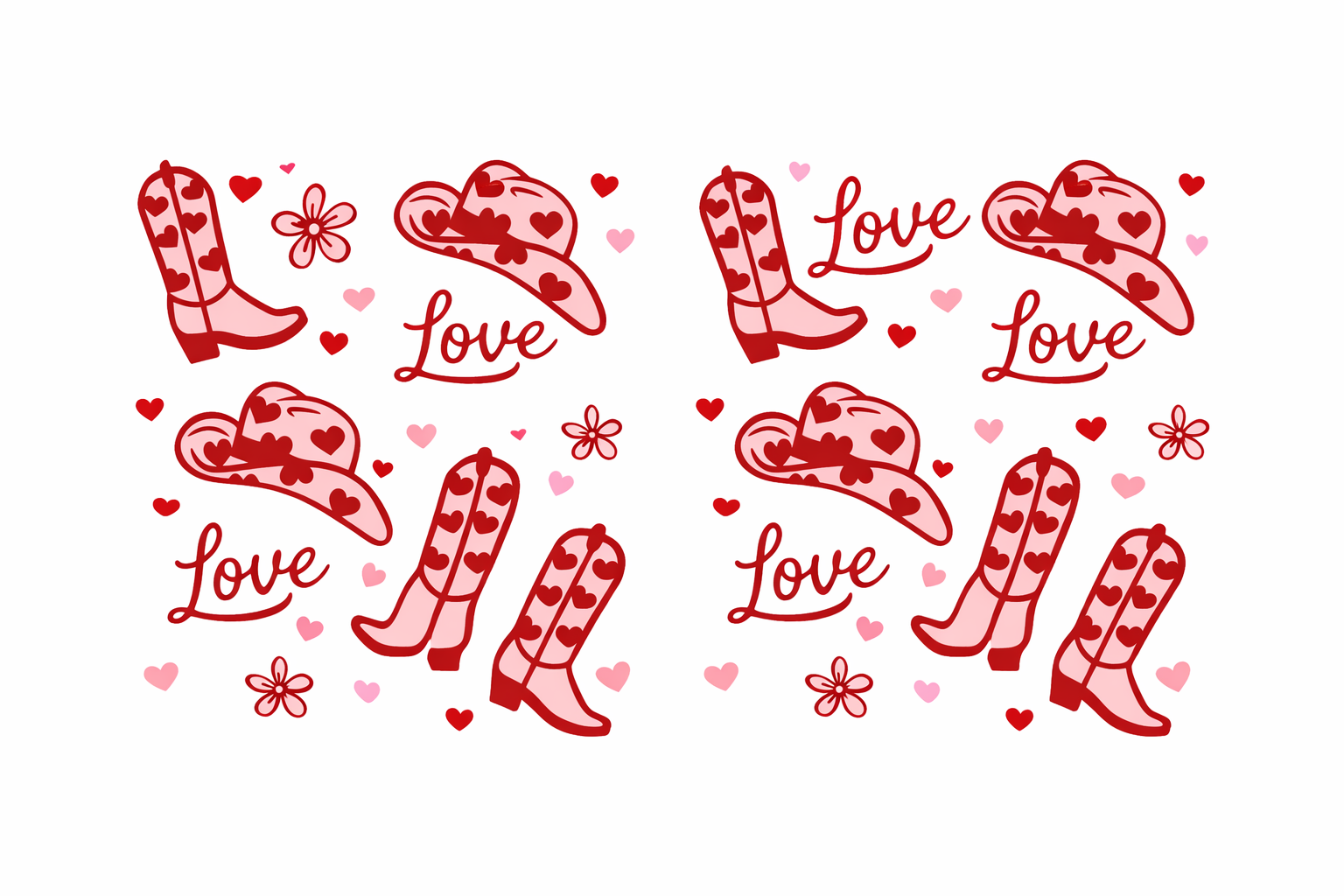 Love Cowgirl Boots & Hats #VD025