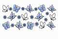 Blue Butterflies #BG064