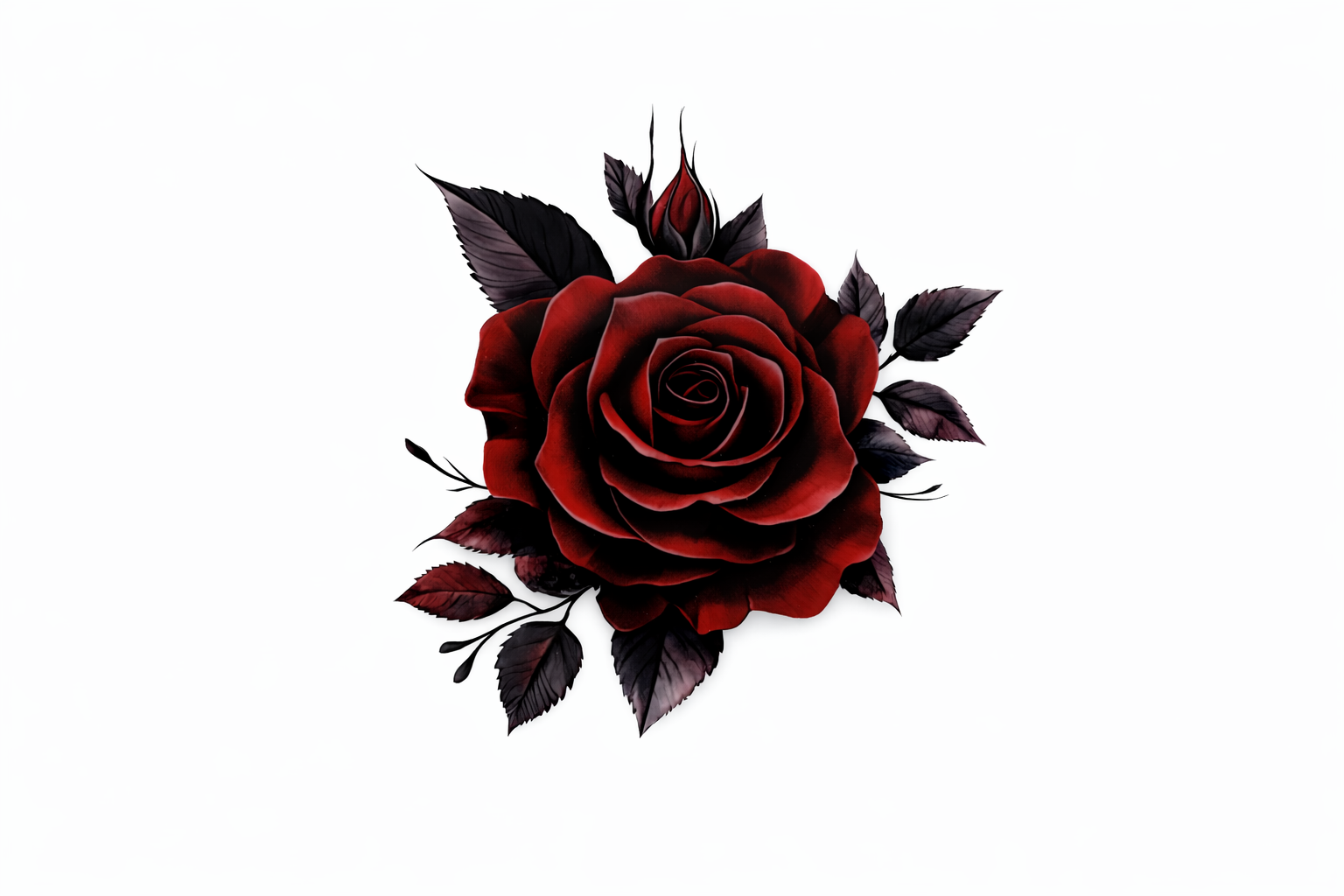 1 Vintage Red Rose #FLR024 - M